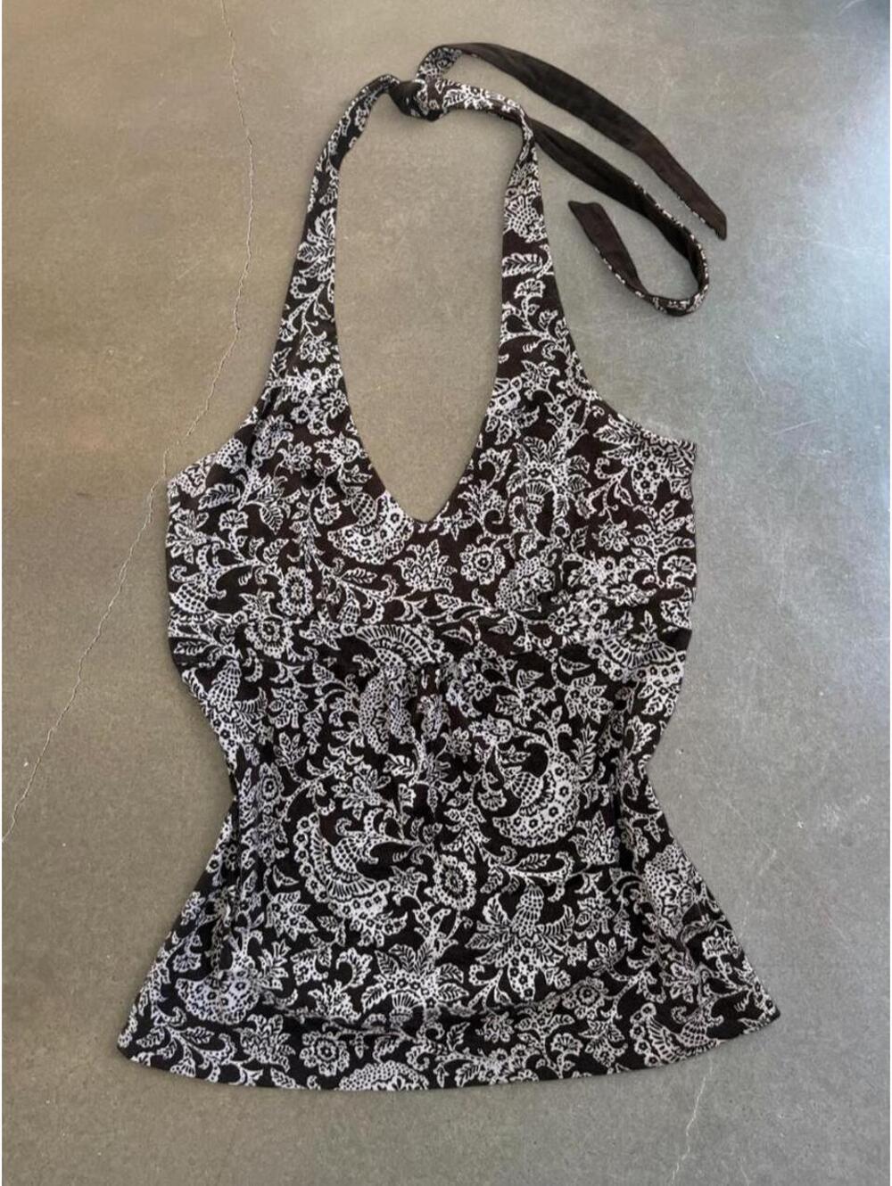 LOFT Floral Paisley Tie-Back Top | Women’s Size M